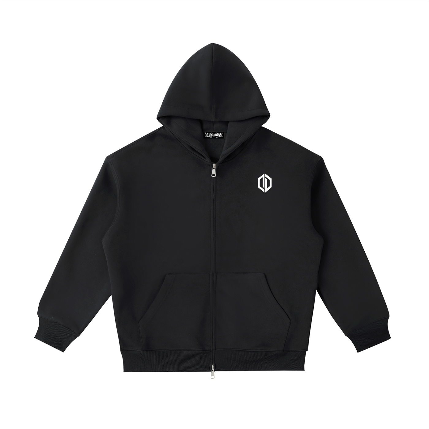 Essential Heavyweight Pocket Hoodie (crest zip up)