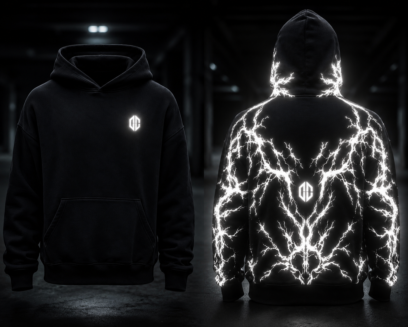 Obsidian Reflective Hoodie